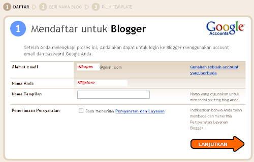 Cara Daftar Blogger.com (2):Catatan Mas Toro
